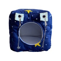 М'який будиночок для гризунів з принтом Чумацький шлях розмір S (15x15x15 см.)