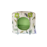 М'який будиночок для гризунів з принтом Папороть розмір S (15x15x15 см.)