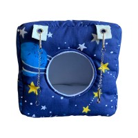 М'який будиночок для гризунів з принтом Чумацький Шлях розмір M (20x20x20 см.)