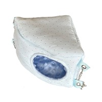 Кутовий будиночок для гризунів Блакитні Горошки(15x17x25 см.)