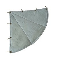 Треугольный коврик для грызунов с принтом Голубые Горошки (38x38 см)