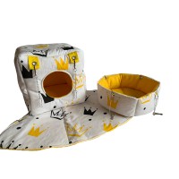 Набір будиночок М трикутний килимок і гамак - лежанка для гризунів Корони